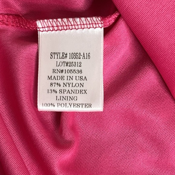 Slinky Brand Hot Pink Sleeveless Lace Tank Top Lined Womens Large Office Siren - Picture 7 of 8